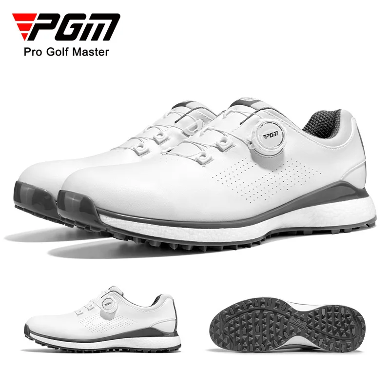 PGM Golf Shoes Men\'s Quick Lacing Sports Shoes Super Waterproof Anti Slip Nails XZ281