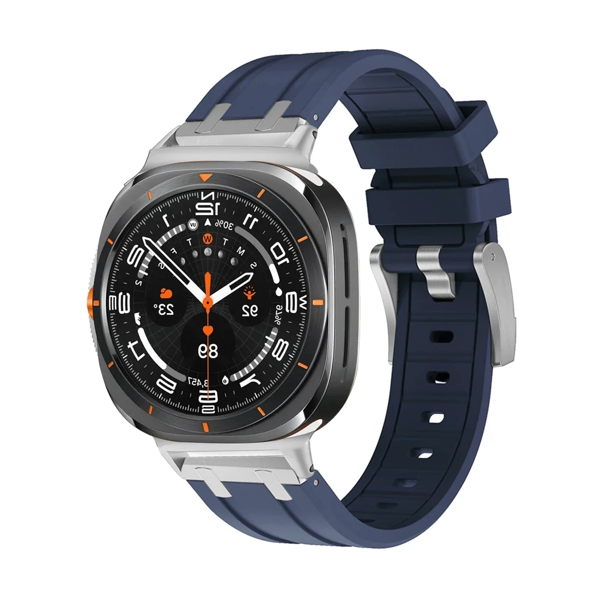 لساعة جالاكسي الترا حزام درع سيليكون حزام مقاوم للماء لساعة سانمسونج جالاكسي الترا 47 ملم الرياضة حزام معصمه