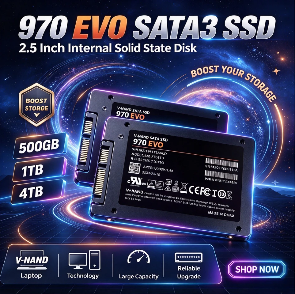 Original 970 EVO Solid State Disk SSD 500GB 1TB 2TB 4TB Internal HDD Hard Drive Sata 3 2.5 Inch For Laptop Microcomputer Desktop