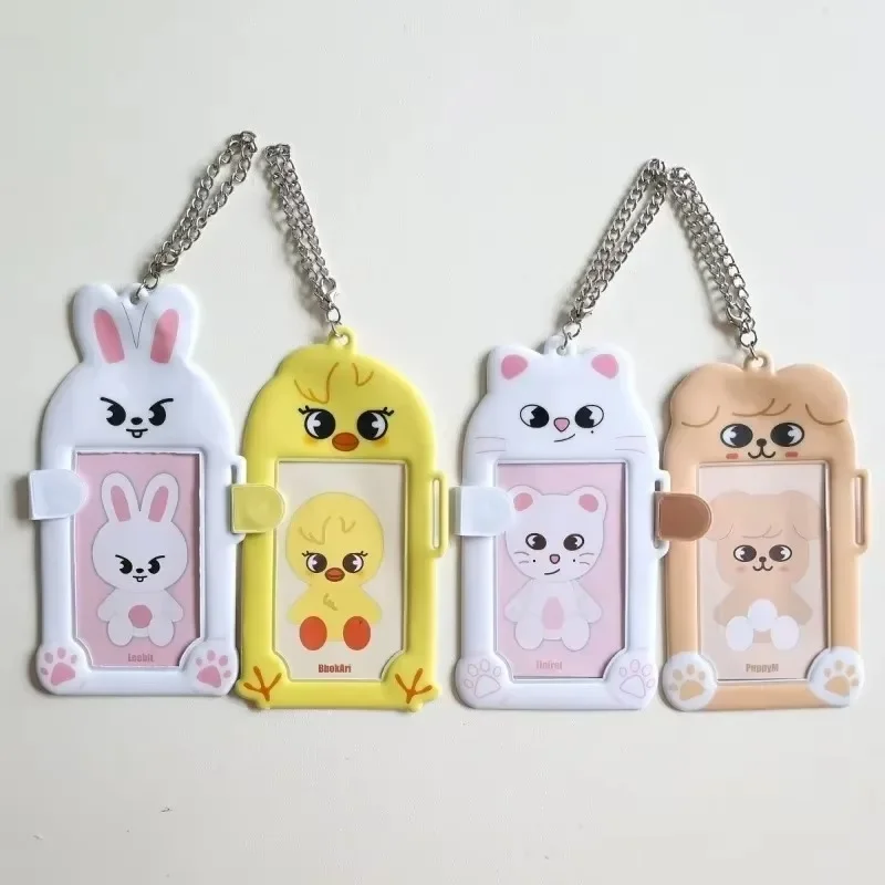 SKZOO Plastic Card Holder 3 Inch Photocard Sleeve Magnetic Suction Irregular Shape Cartoon Kawaii Pendant Protective Cover Gift view 4