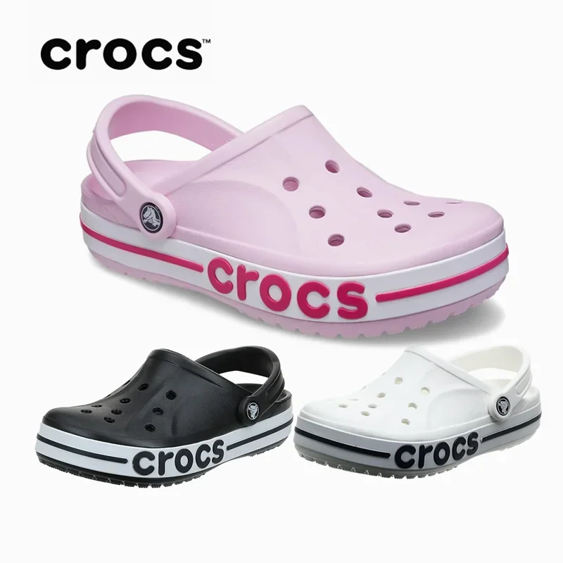 Crocs รองเท้าแตะ Clogs คลาสสิกสําหรับผู้ใหญ่สําหรับสตรีและผู้ชายรองเท้าแตะที่เป็นมิตรต่อน้ําฤดูร้อนรองเท้าแตะชายหาดกลางแจ้ง