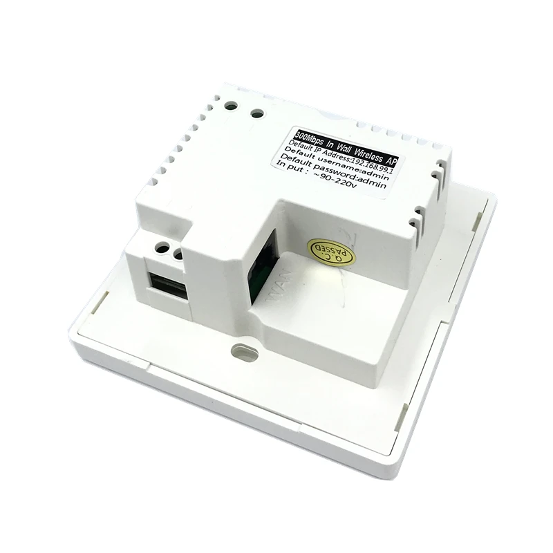 ANDDEAR White Wireless WiFi in Wall AP High Quality Hotel Rooms Wi-Fi Cover Mini Wall-mount AP Router Access Point
