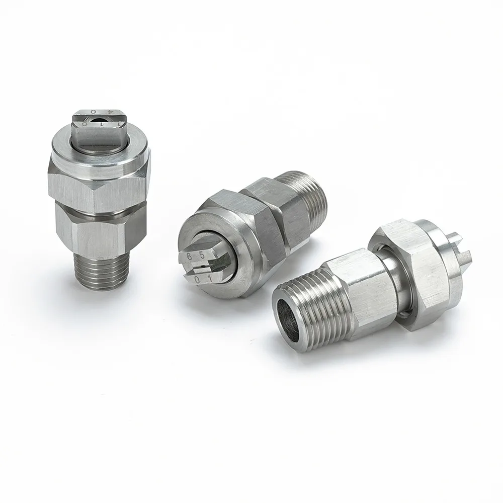 Stainless Steel TP Jet Nozzle TPU Standard Spray Tip Fine Flat Fan Spray Nozzle Three-Piece Combined for Cooling Cleaning