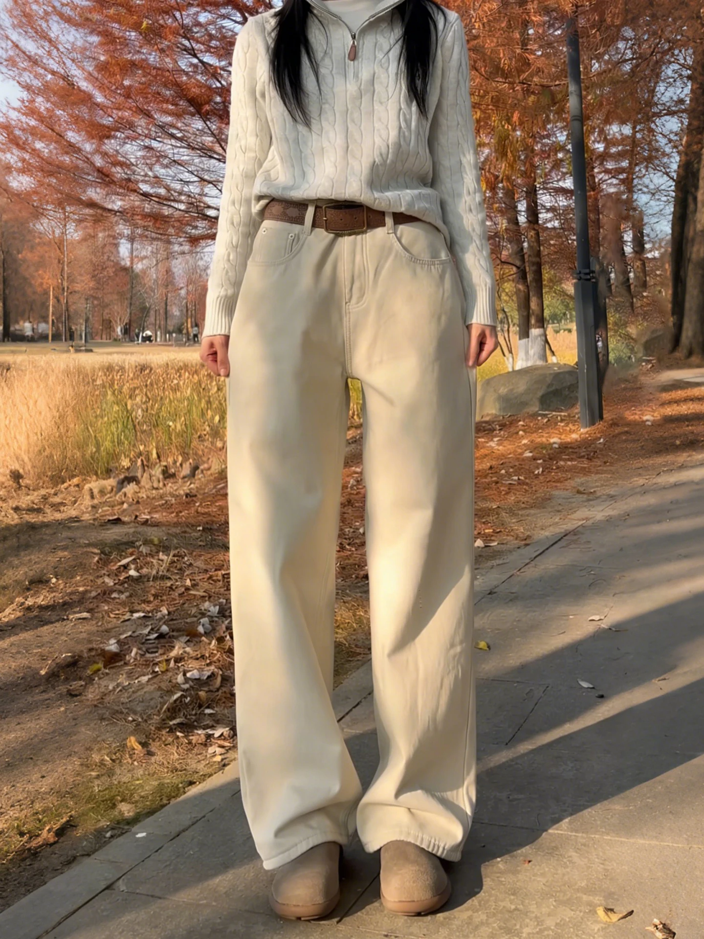 

Мужские джинсы Cleanfit с флисовой подкладкой, прямые, цвета хаки, повседневные, длинные брюки, осенне-зимние, с эффектом похудения, молодежные, модные