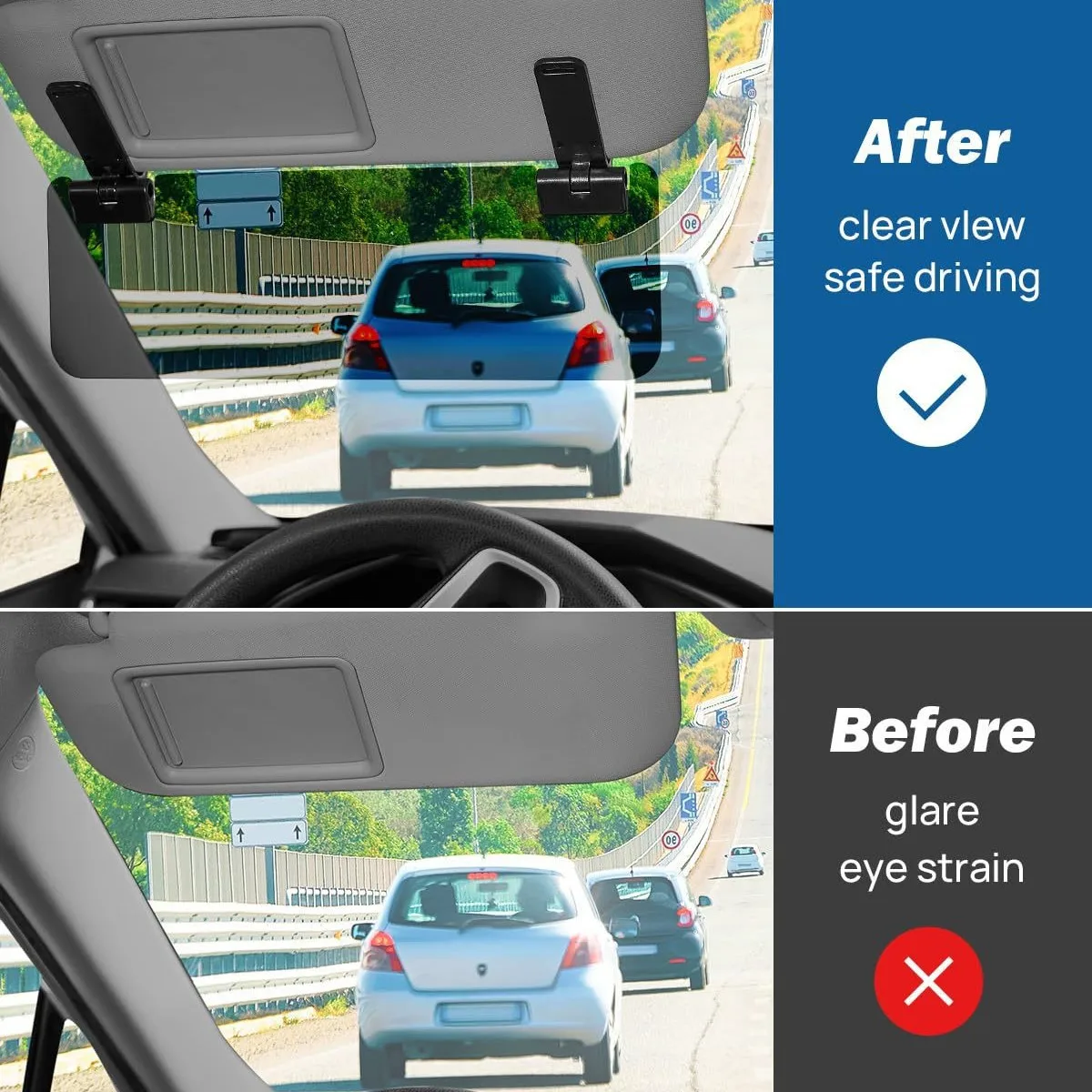 

Adjustable Visor Extension Rod Dual Clips Anti Glare Driving Shield Car Styling Parts Car Sun Visor Extender Universal