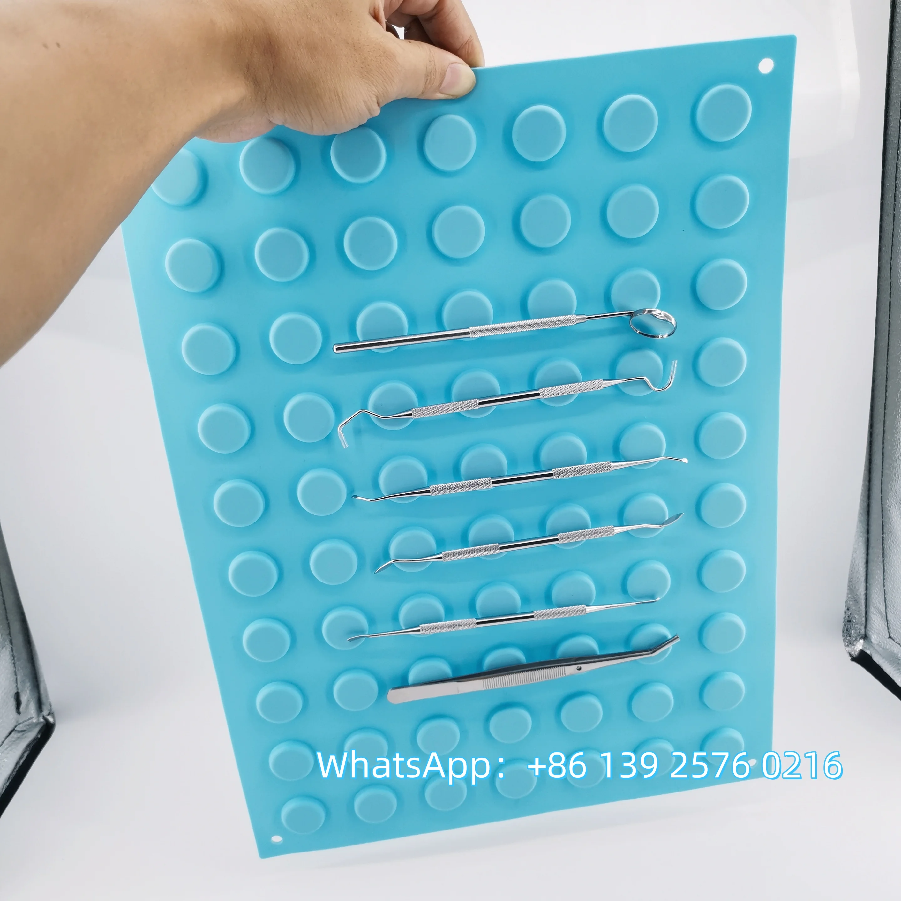 Blue Magnetic Mat Non-Slip Magnet Pad For Tweezers Scissors Stainless Steel Instruments Auxiliary Tools Mats
