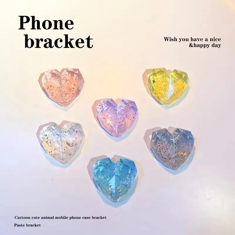 

Вставить расширяемый кронштейн на воздушной подушке с трехмерной серебряной фольгой в форме сердца, красочная креативная кольцевая пряжка