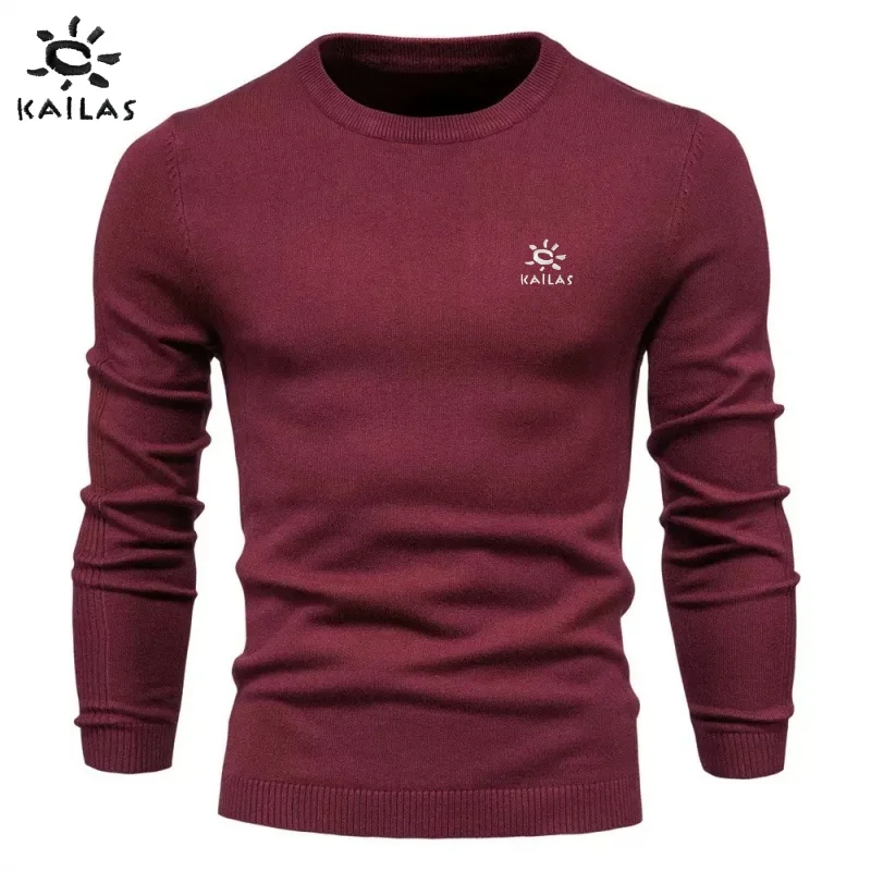 Autumn and winter men's high-quality knitted long sleeved warm sweater, new fashionable and casual versatile T-shirt top