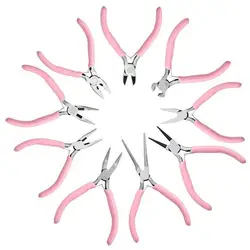 Handmade diy Pliers Pink Needle Nose Pliers Jewelry Pliers Multifunctional Round Nose Pliers Mini Jewelry Winding Beading Tools