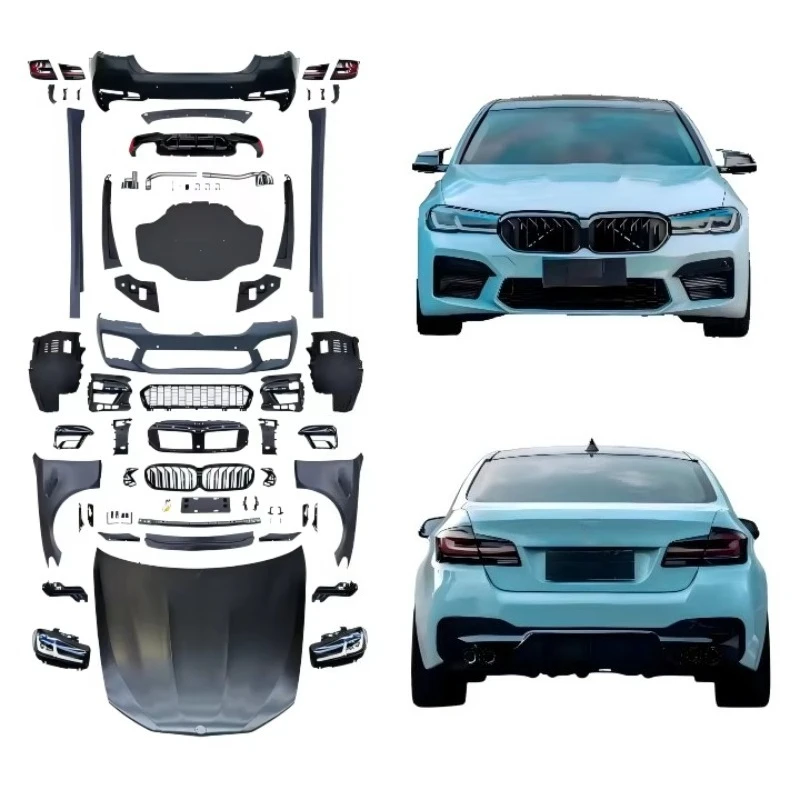 

New 2009-2016 5 Series F10/F18 Customization Upgrade 2021-2023 G30/G38 M5 Bumper Kit Clip-on Non-Destructive Installation 1 Year