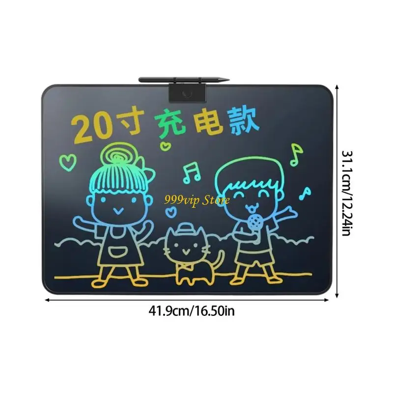 Placa desenho para crianças C90C com função aprimoramento da tela LCD 16,5 polegadas