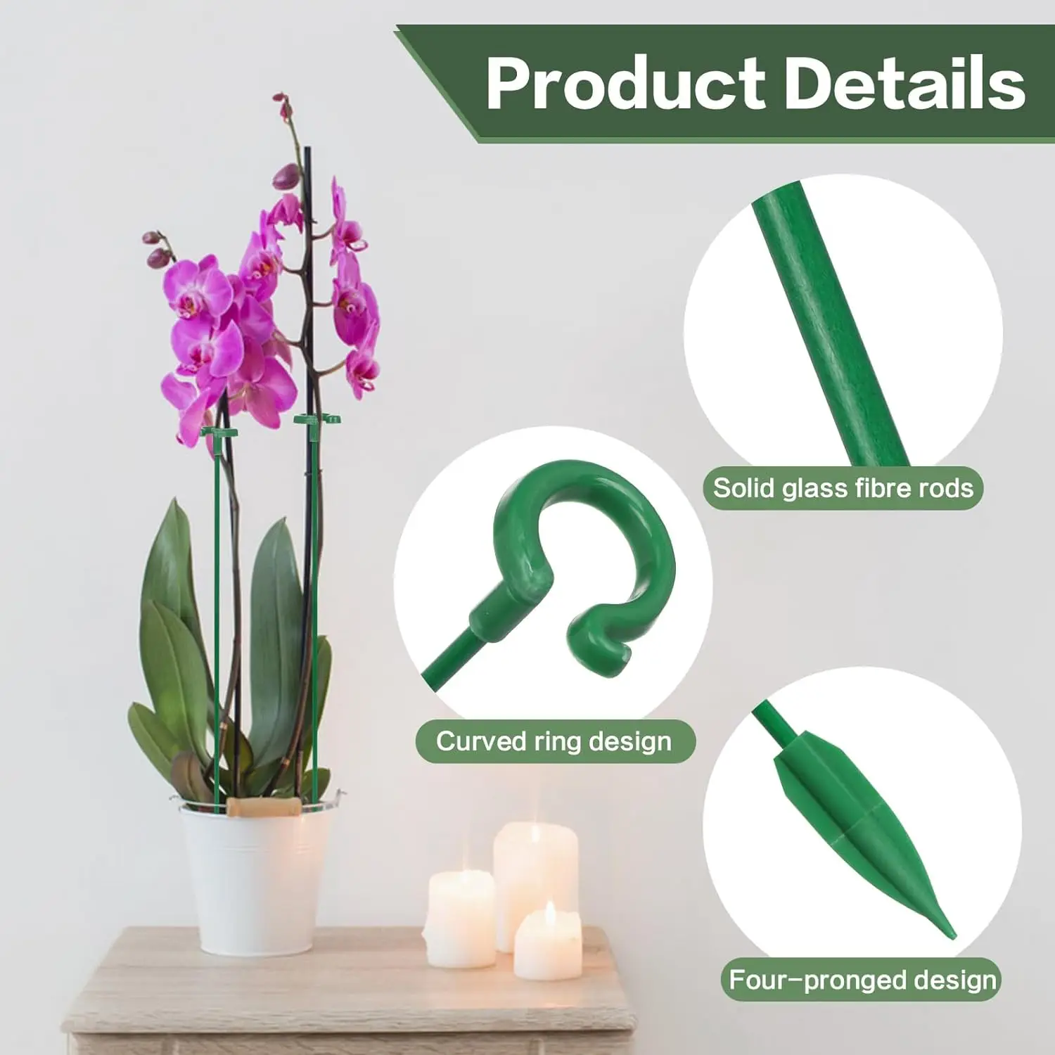 5/10PCS Plant Supports Stand Butterflies Orchid Flower Potted Fixing Rods Reusable Vegetable Protection Fixing Tool Gardening Su