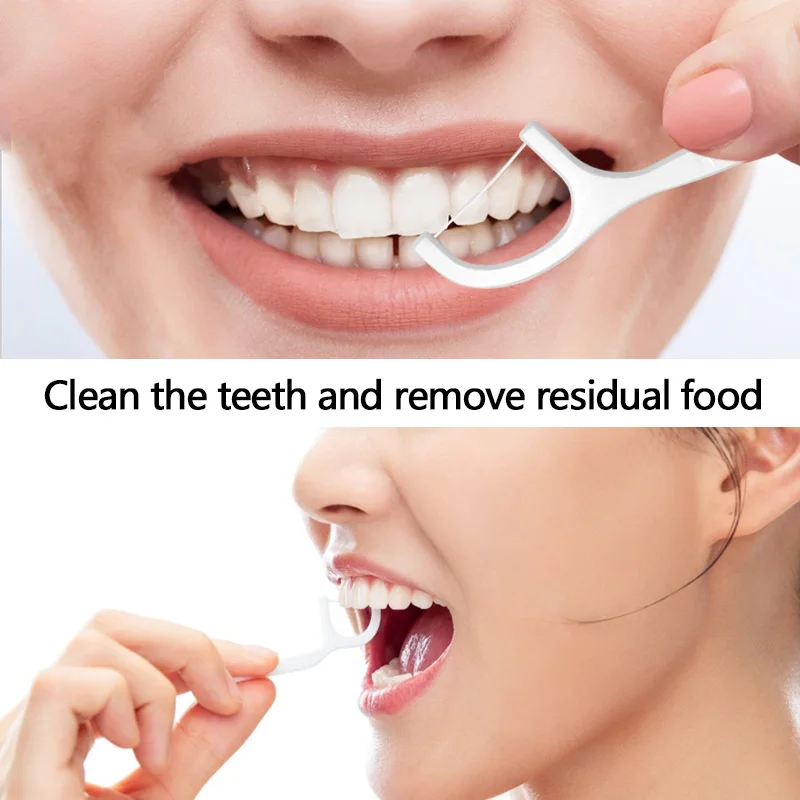 1 conjunto dental floss picaretas limpo entre dentes flosser palitos viagem portátil escova de dentes descartável