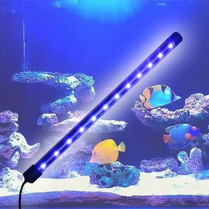 E8BD พิพิธภัณฑ์สัตว์น้ำ LED ปลาไฟสำหรับแสงไฟใต้ถังพร้อมถ้วยดูด