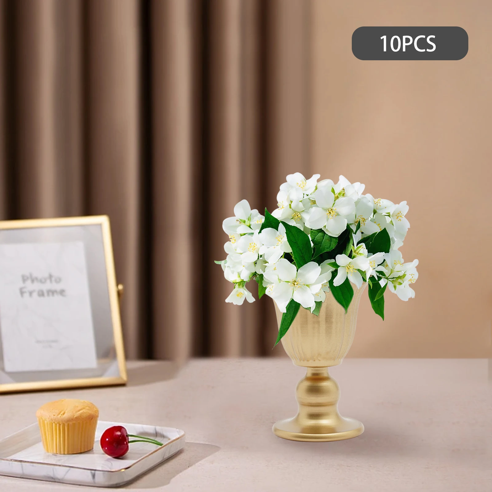 10* 12.5cm/17cm/23cm Metal Trumpet Vase Wedding Centerpieces for Tables Party Table Decoration