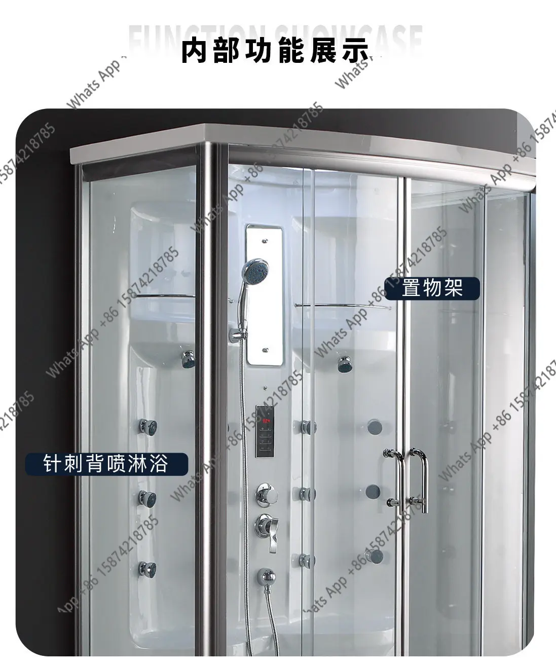 Double Rectangular Integral Shower Room Mobile Freestanding Steam Room Integral Toilet Room Household