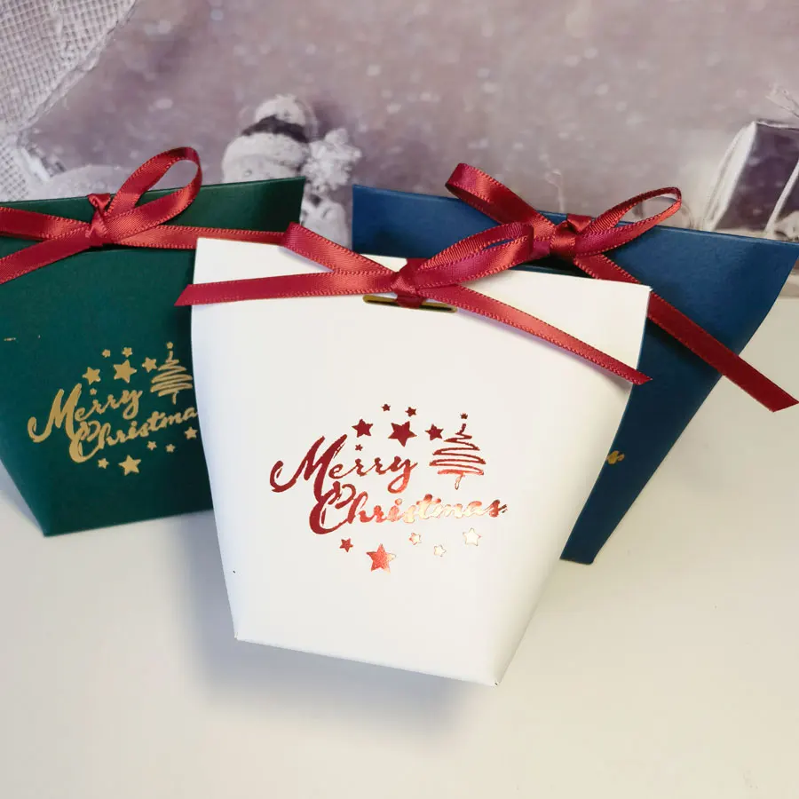 

Christmas Candy Boxes with Ribbon, Gift Bags, Tree, Delicious Pouch Lots, Party Favors Supplies