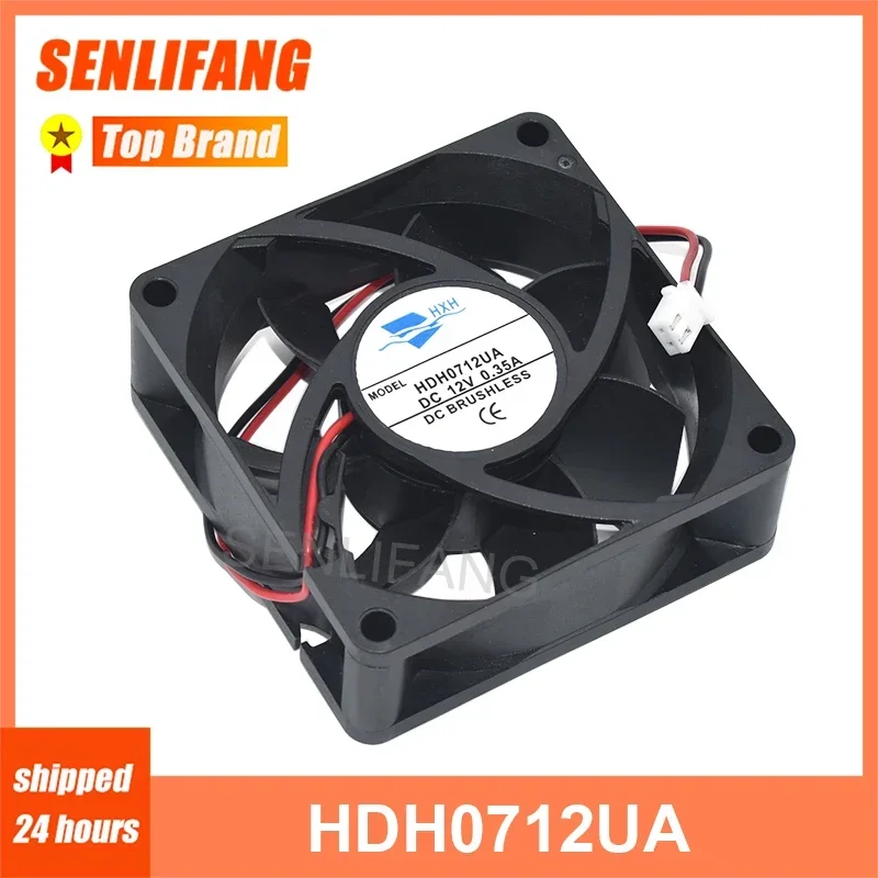 ใหม่เอี่ยม Cooler HDH0712UA สำหรับ HXH DC12V 0.35A 2สายสแควร์ Cooling 70X70X25มม.7025พัดลม