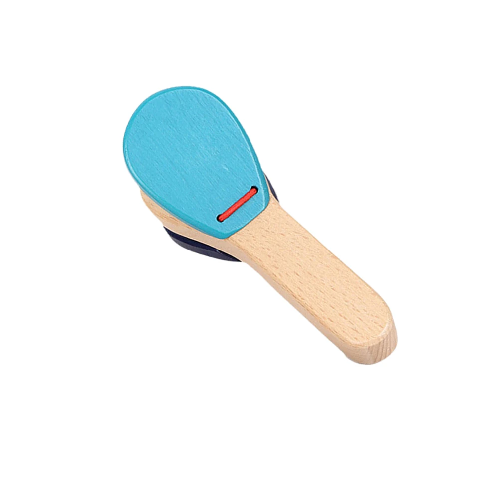 صنجات خشبية بمقبض طويل، مصفق يدوي بألوان زاهية للأطفال، أدوات قرع الموسيقى التعليمية، مصفقات خشبية