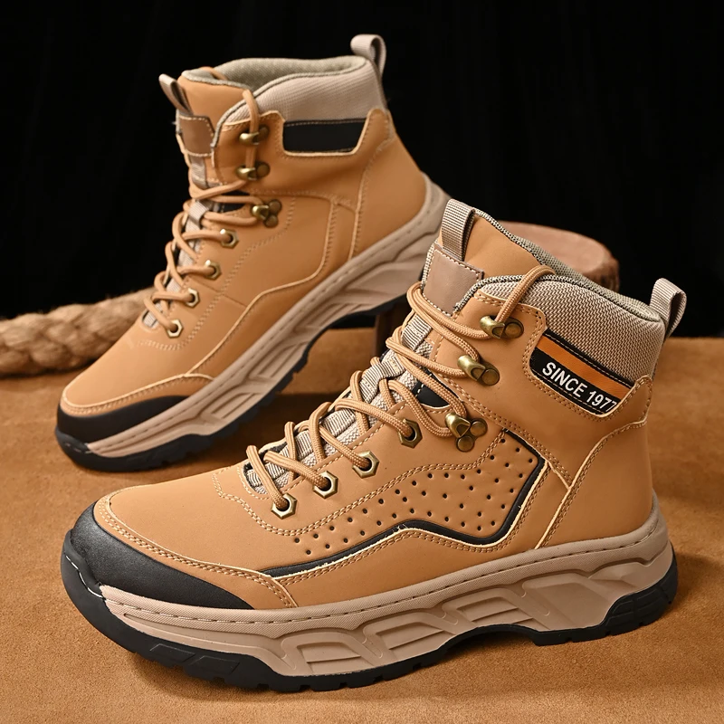 

Новинка 2023 года: мужские повседневные ботинки на шнуровке, прошитые вручную, удобные и дышащие ботильоны на толстой подошве и хлопковые ботильоны.