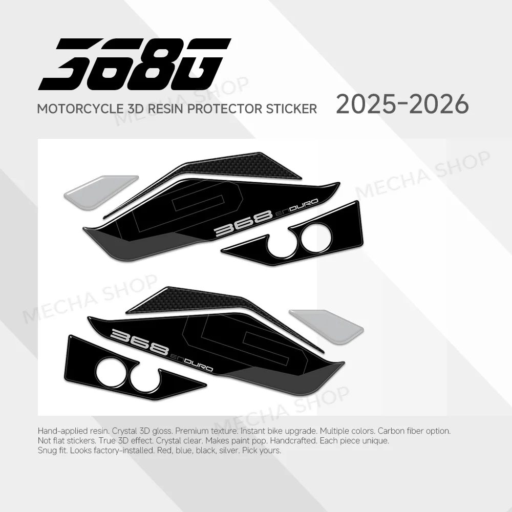 For Zontes 368 G 2024 2025 2026 368G Accessories 3D Resin Stickers Waterproof Decal Kit Handguard Stickers