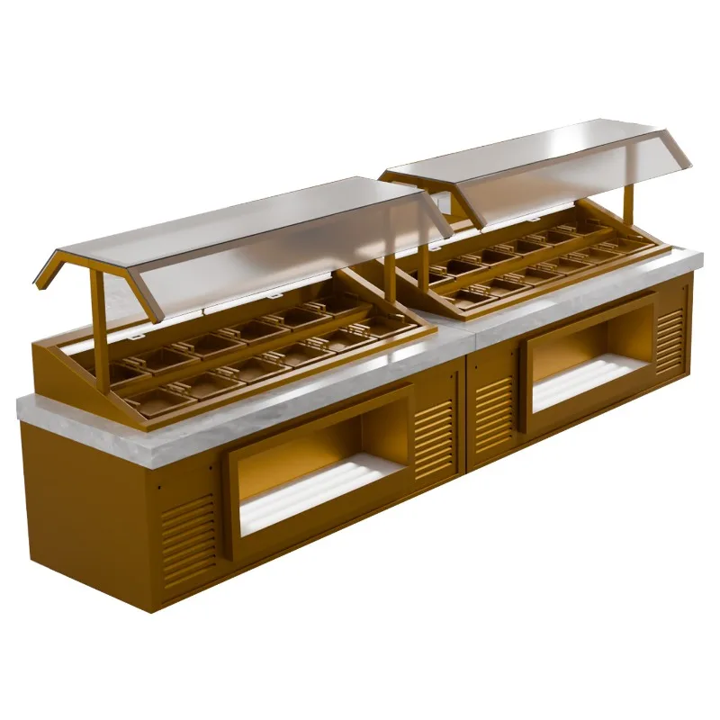Restaurant buffet multi-functional dish sales table, Chinese fast food insulation table