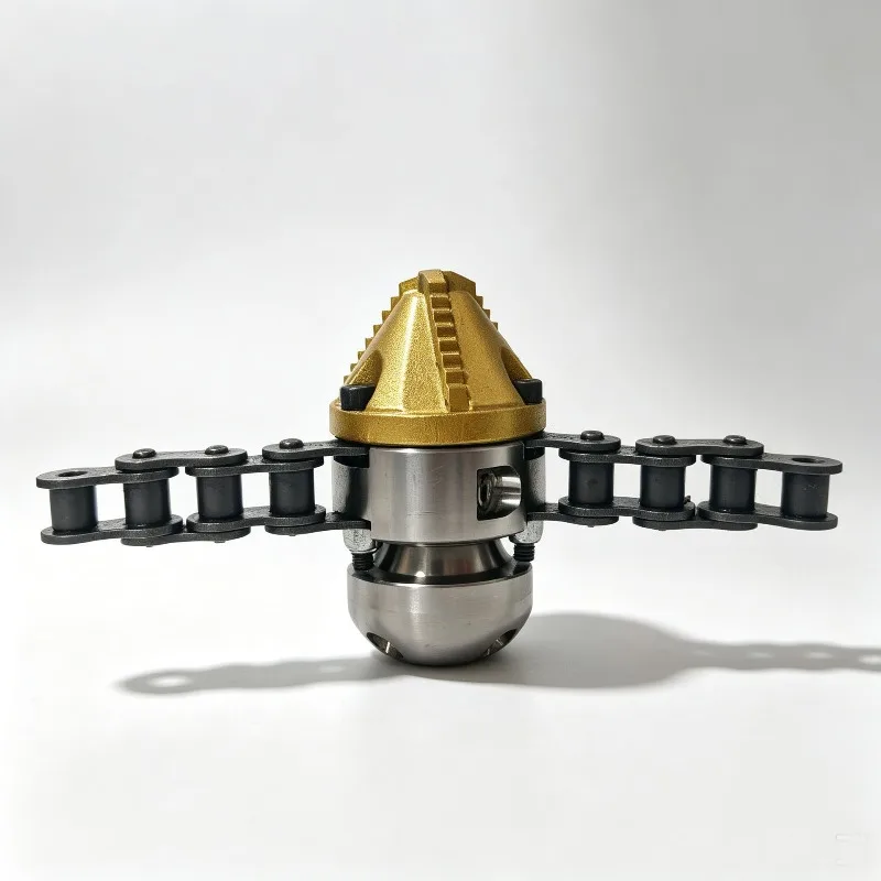 1KG High Pressure Rotary Sewer Nozzle with Chain Cutter, Drain Pipe Cleaner for Tree Roots, Grease & Sludge Removal
