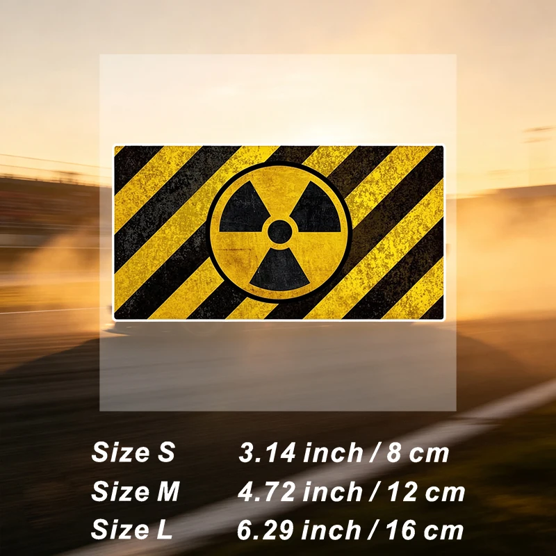 Car Stickers Waterproof Nuclear Hazard Vinyl Decal Durable for Car Fuel Tank Cover Decoration Auto Decor