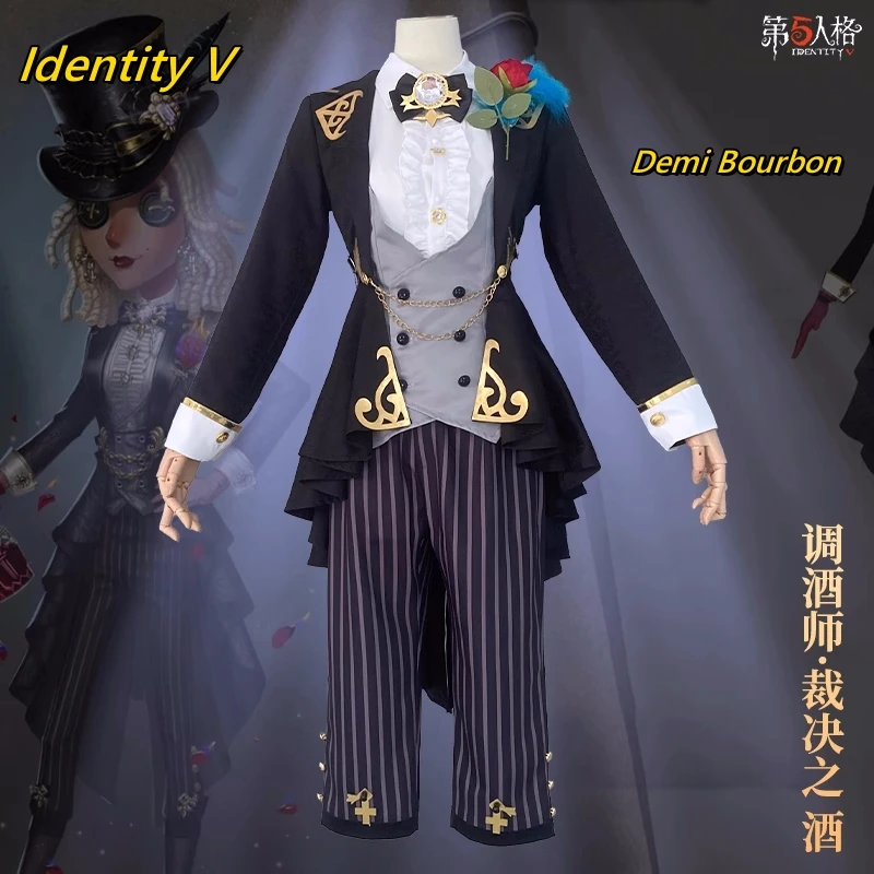 

Identity V Demi Bourbon Mixologist Cosplay Costume Anime Woman Cool Costumes Halloween Party Suit Barmaid Role Play Clothing