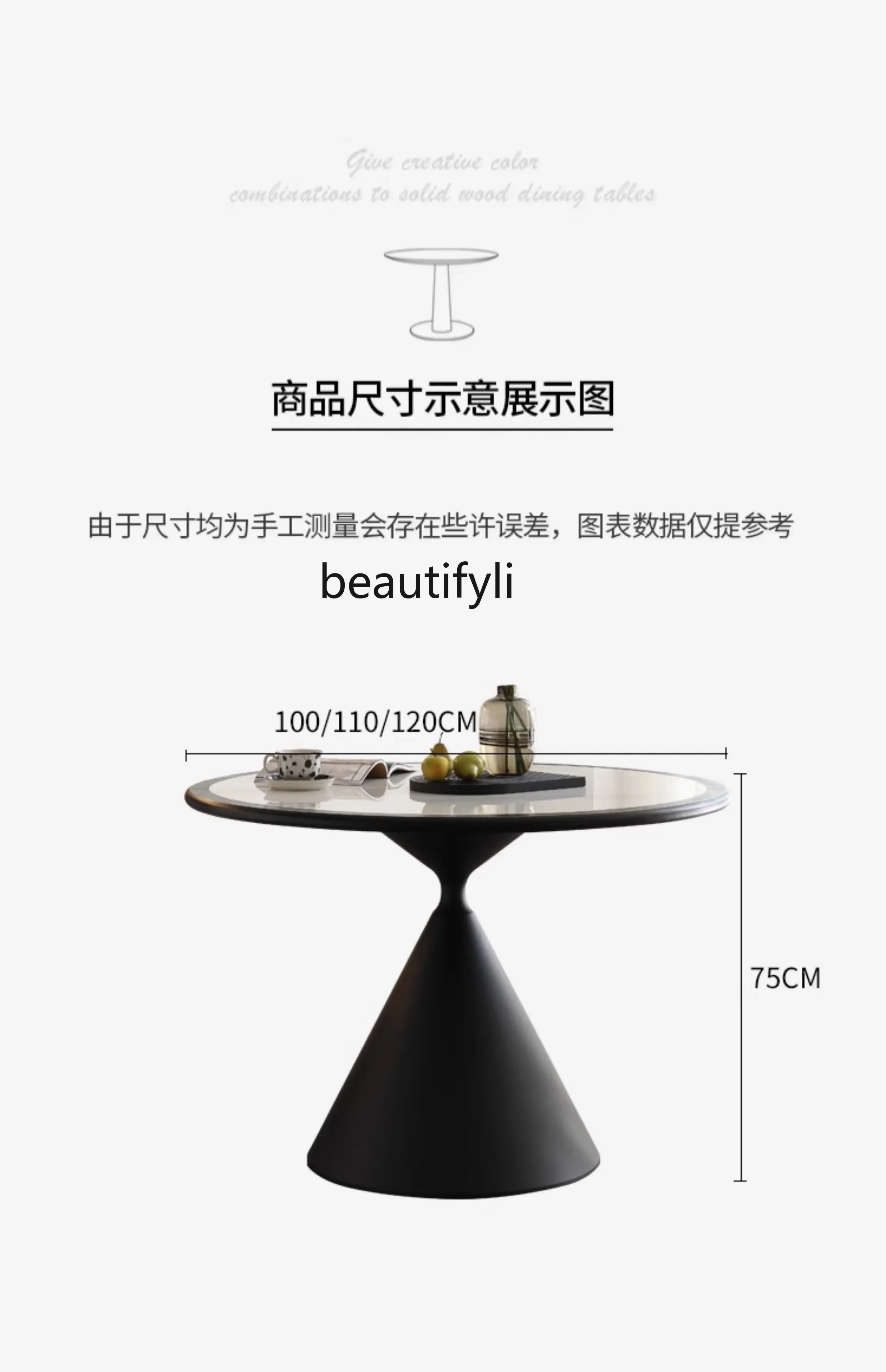 طاولة مستديرة على الطراز القديم، طاولة طعام مستديرة من البلاط الصخري، شقة صغيرة منزلية إسكندنافية، طاولة طعام سوداء بسيطة #6