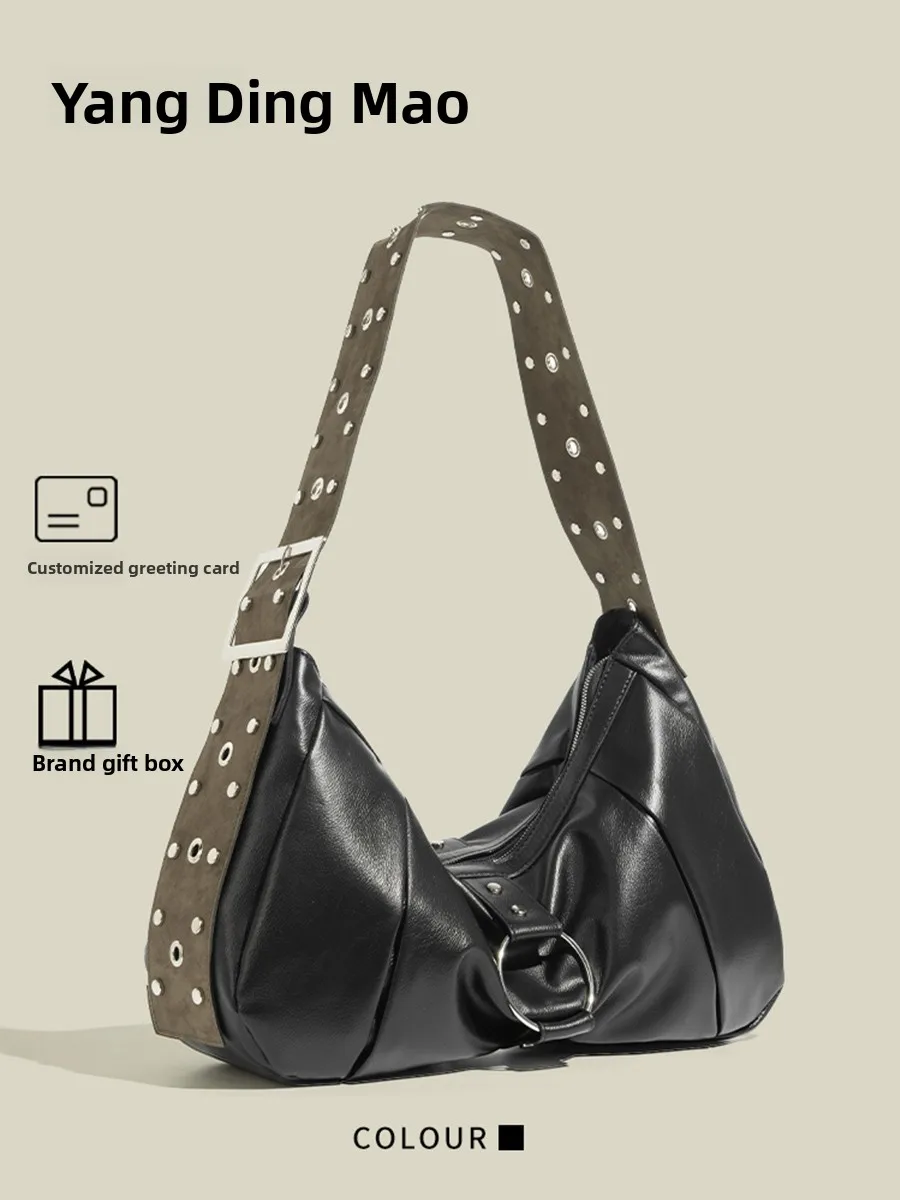 

Retro CAHINOKIYEN Women's Large Capaci Tote Bag with Wide oulder Strap Motorcycle Bag Spicy Girl Crossbody Single oulde...