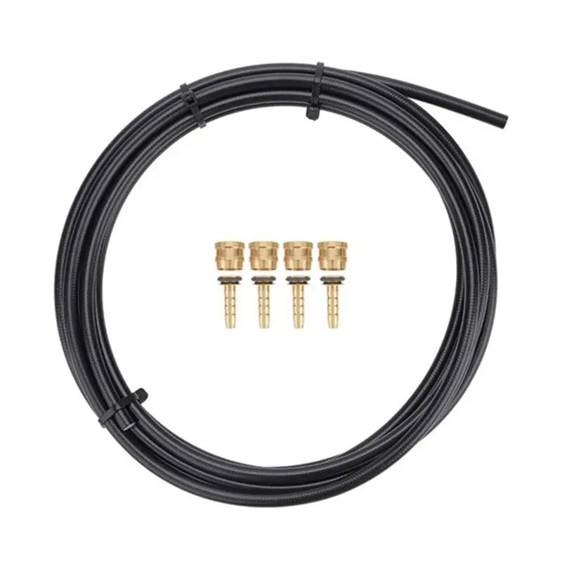 AD45 Bike Hydraulic Disc Brake Hose Kit 3M Hydraulic Brakes with 4 Brass Olives and 4 Brass Inserts Hose for Mountain Bikes