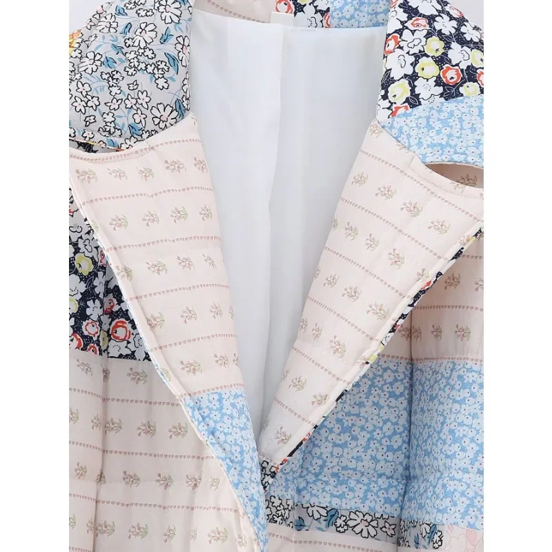 เสื้อพาร์กาฤดูหนาวปี 2025 พร้อมเข็มขัด เสื้อพาร์กาผู้หญิงลำลอง ปกเสื้อพิมพ์ลาย อุ่น บุผ้าแบบควิลท์ แฟชั่น กระดุม กระเป๋า เสื้อแจ็คเก็ต สตรีทแวร์