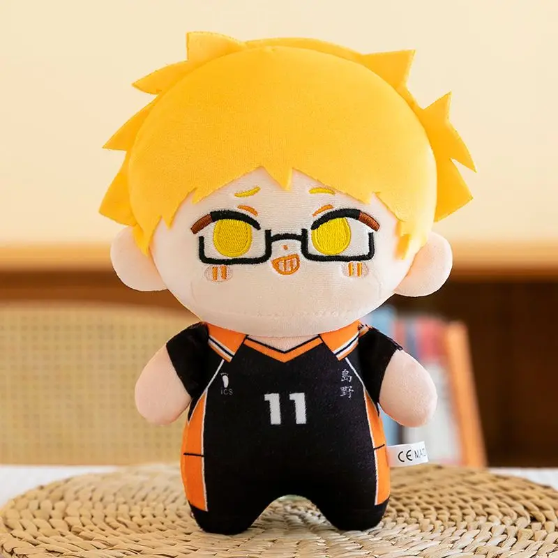 Kawaii Haikyuu ตุ๊กตา Plush ตุ๊กตา Hinata Shoyo Tobio Kageyama อะนิเมะการ์ตูนตุ๊กตา Plushies นักเรียนกระเป๋าจี้ของเล่นของขวัญวันเกิด