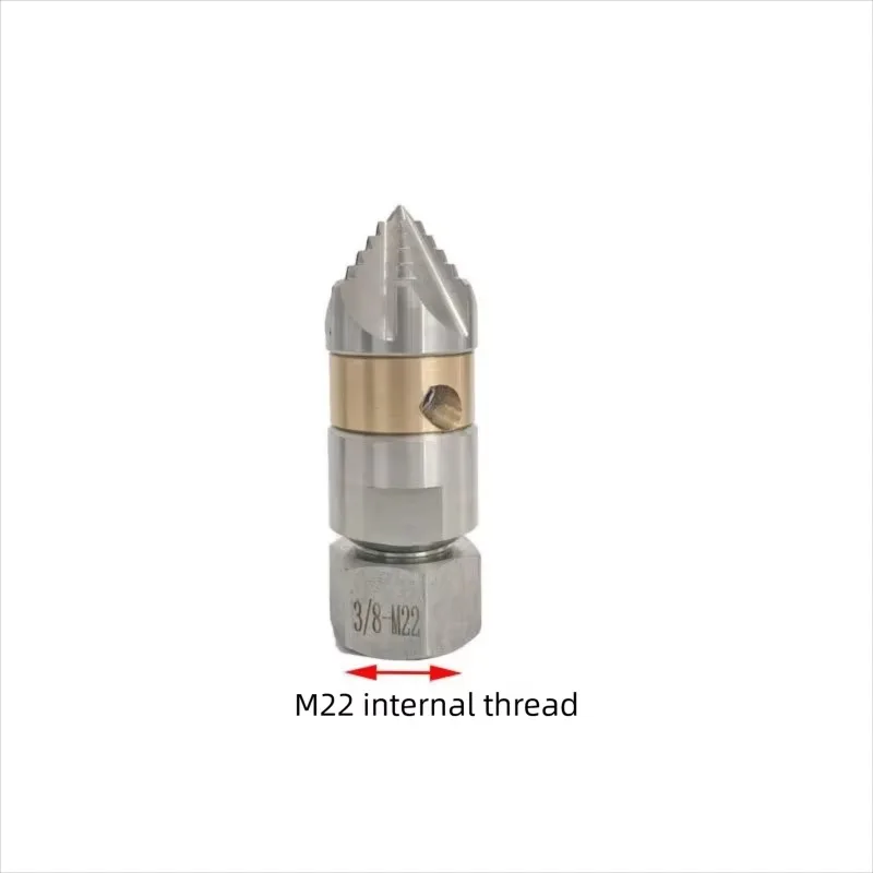 Mini Quenched Stainless Pipe Jetter Nozzle Rotating Descaling Fitting Remove Sludge Grease Fit For Pipeline Cleaning Equipment