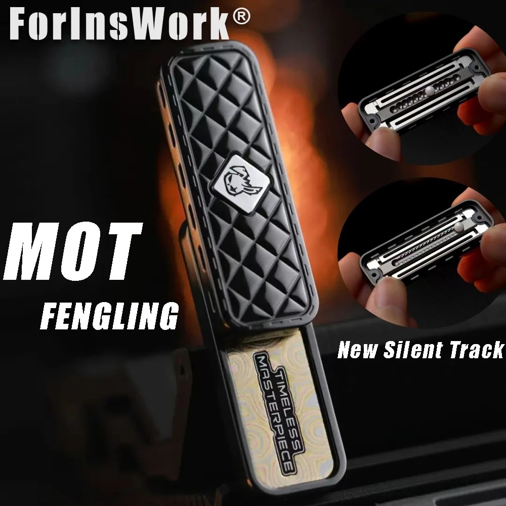 MOT NEW Silent Track Zirconium Mokume Patch FENGLING Tuning Fork Mechanical Push Slider Fidgets Slider Office Toys