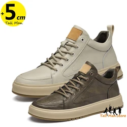 Sneakers Men Elevator Height Increase Insole 5cm Man Chunky Heel Lift Shoes
