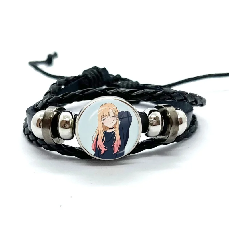 Cute Cartoon Girl Marin Kitagawa Leather Bracelets Anime My Dress Up Darling Multilayer Braided Bracelets Bangles Jewelry Gifts
