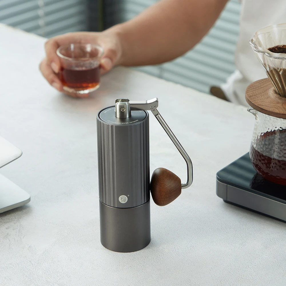 zeroHero Z3 X-FOLD Foldable Hand Grinder 420 Titanium Burr Adjustable Dual Bearing Low Fine Powder for Travel Espresso Pour Over