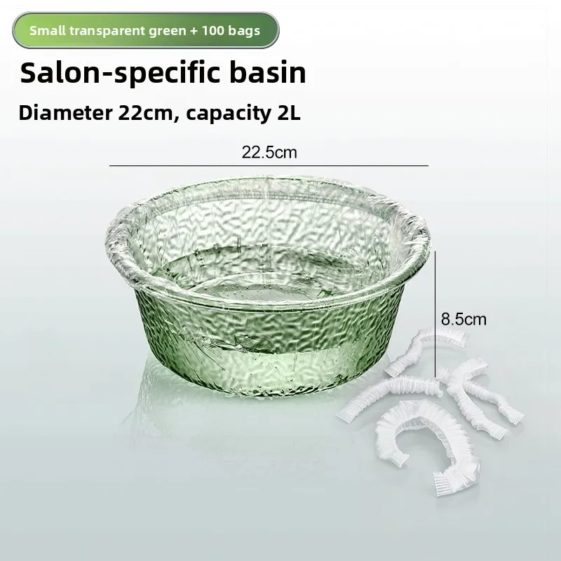 

Transparent Thick Plastic Beauty Basin Durable Household Face Washing Basin One-time Elastic Bag for Dormitory Use