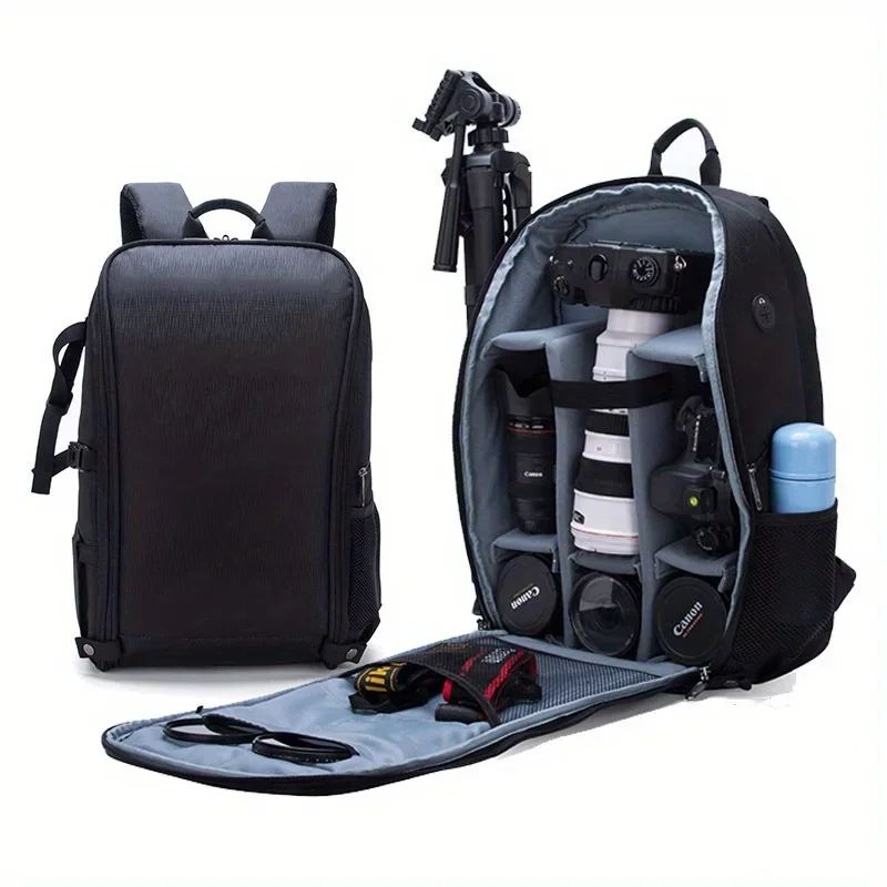 Camera bag waterproof and wear-resistant outdoor fashion photography bag, large capacity shock-absorbing digital backpack