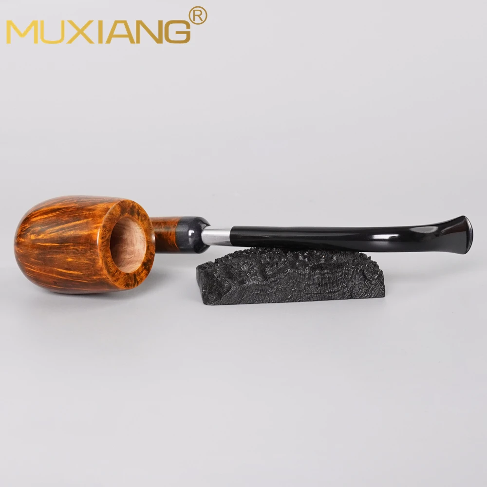 MUXIANG classic Cavalier tobacco wood pipe briar pipe detachable pipe with base