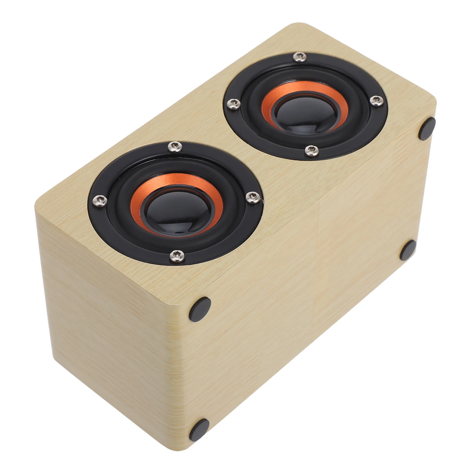 

Wooden Wooden Speaker Portable Speaker Bass Subwoofer Wireless Stereo Bass Subwoofer Yellow