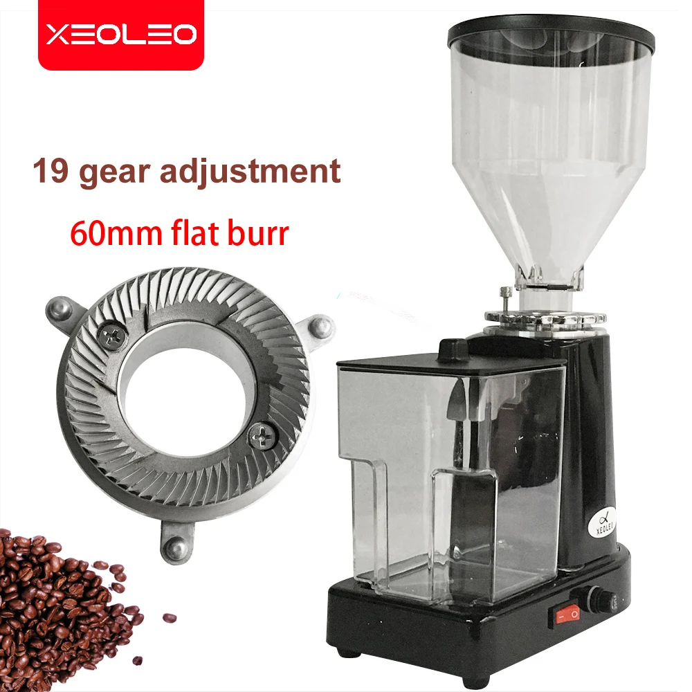 

XEOLEO Electric Coffee Grinder 200W Espresso Machine 1L Automatic Coffee Miller 60mm Flat Burr Grinder Espresso Maker 20 Steps