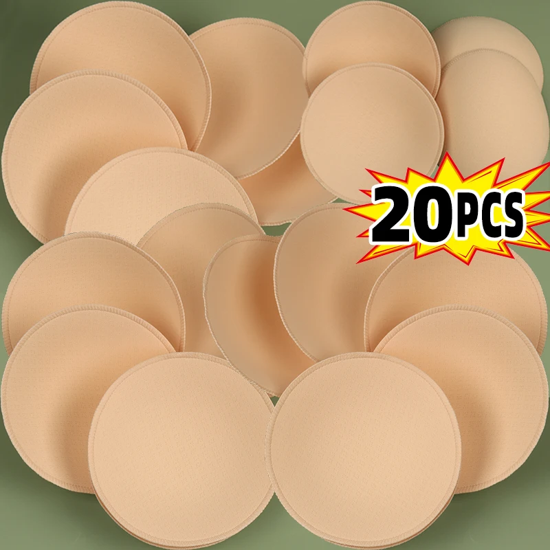 2/20pcs Round Sponge Push Up Bra Pads Set for Women Invisible Insert Swimsuit Bikini Breast Enhancers Chest Cup Pads Accessories