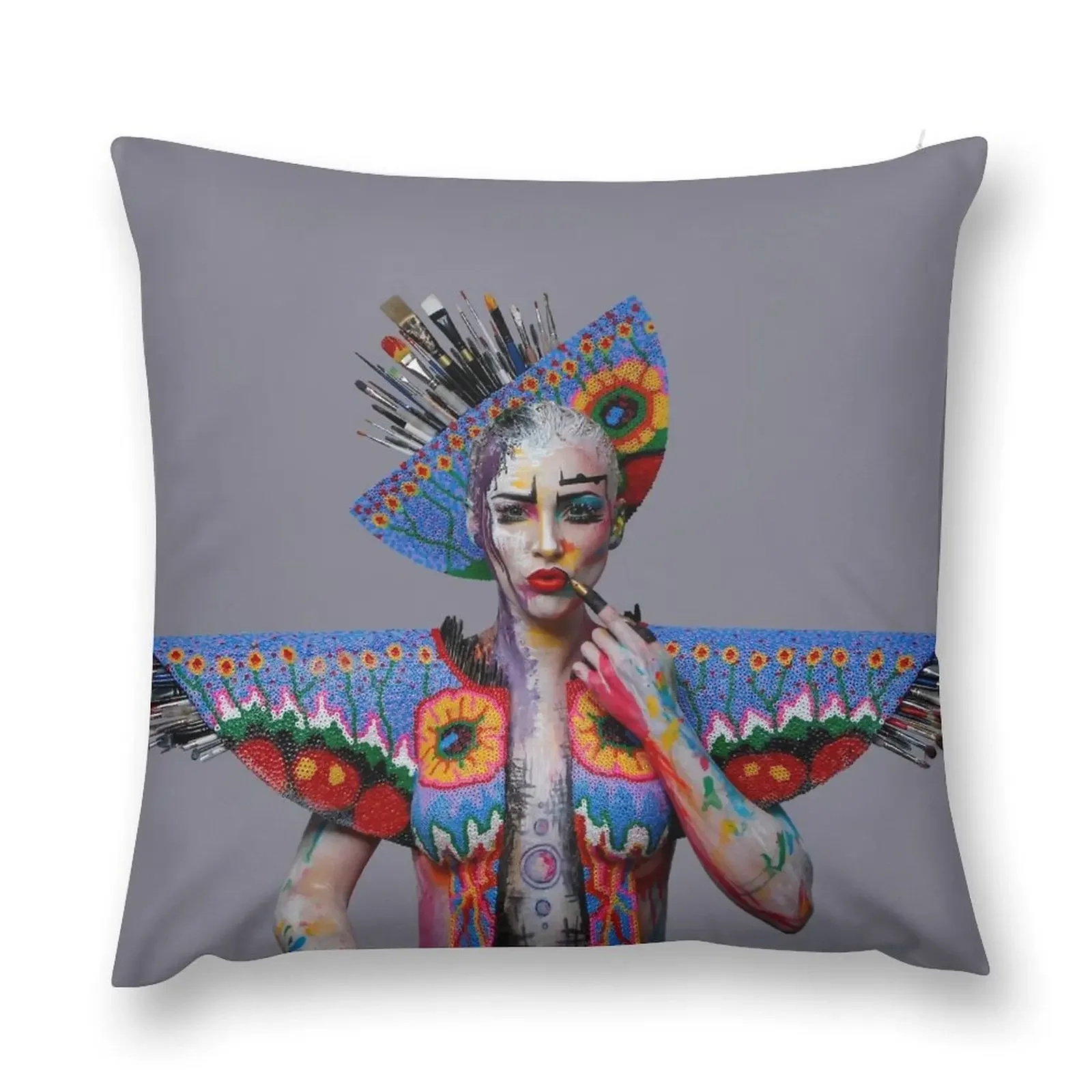 Colour Me Pyssla - Self Portrait Throw Pillow ornamental pillows Covers For Sofas Sofa Cushion pillow