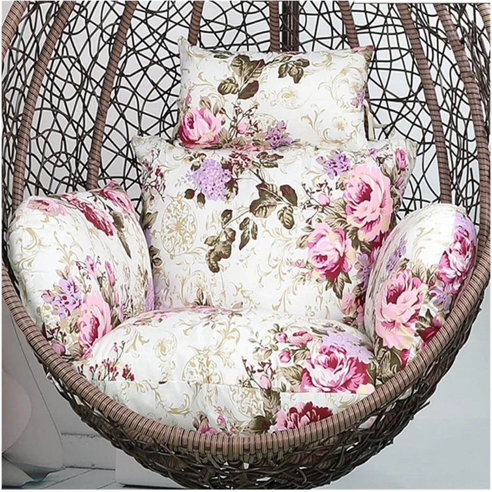 

Hammock Egg Chair Replacement Cushions with Pillow - Comfortable Back Cushions for Garden and Balcony - for Patio Swing and Hang