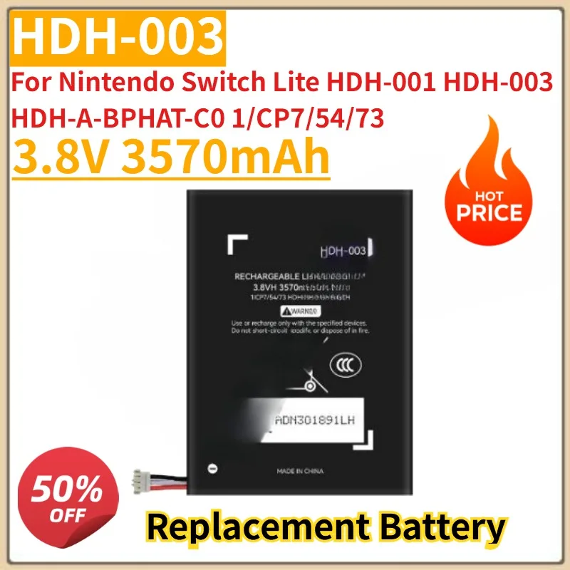 Nieuwe 3.8 V 3570 mah HDH-003 HDH 003 Li-ion batterij Voor Nintendo Switch Lite HDH-001 HDH-003 HDH-A-BPHAT-C0 1/CP7/54/73