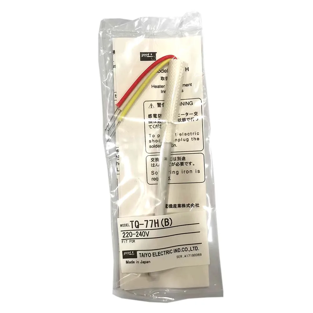 Imagem -02 - Aquecedor Cerâmico Substituível da Solda de Japão Goot Tq77h para o Ferro de Solda Tq-77 220240v