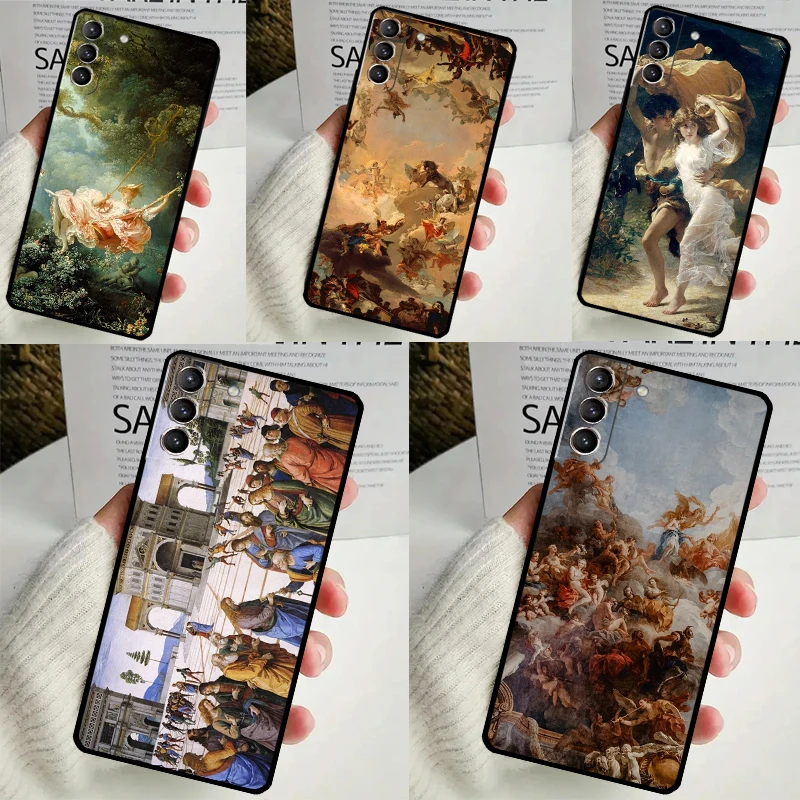 Renaissance Art Paint Case For Samsung Galaxy S22 S23 S24 Ultra Note 20 10 S8 S9 S10 Plus S21 S20 FE Soft Cover